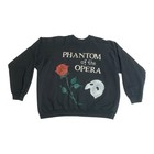 Vintage Phantom Of The Opera Sweatshirt Xl Hanes Black Rose Mask Crewneck Boxy
