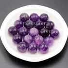 50pcs 16mm Ball Natural Amethyst Stone Sphere Reiki Healing Round Decor Gifts