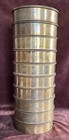 Set 9 Ws Tyler Us Standard Vintage Brass Lab Sieves W Bottom Pan   Lid