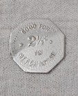 Vintage Danville Illinois Trade Token J s Saloon 2 1 2 Cents Xf Al Scarce