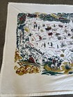 Vintage Us Map    vacationland    Linen Tablecloth 66    By 58   