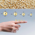 250pcs 14k Gold Filled Spacer Beads round Bracelet Bead seamless Smooth Metal Br