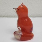 Langham Glass Sitting Fox Figurine Signed Paul Miller Hand Made England Woodland