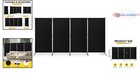 4 Panel Metal Room Divider 71  High Foldable Privacy Screen Freestanding Black