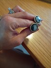 Vintage Round Black Onyx Cufflinks Featuring A Gold-tone Rope Border