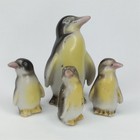 Antique 1930s Emperor Penguin Ceramic Set Of 4 Made In Japan New Arrival