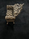 Vintage Mini Throne Chair Ring Box Jewelry Holder Trinket Victorian Baroque Chic