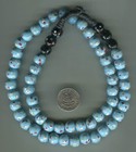 African Trade Beads Vintage Antique Czech Glass Beads Strand Eye Skunk