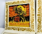 Vtg  80   s Iron Maiden  Kiss  Motley Album Cover Carnival Glass Fair Prize Lot 4