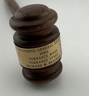 Vintage Antique Wooden Gavel Mallet    outstanding General Secretary    With Names