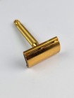 Vintage New Old Stock Gillette Gold Tone Safety Razor Usa Made Gold Plated