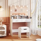 Asdk-0065 Makeup Vanity Table Set With Lighted Mirror  White