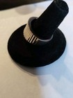Sterling Silver - Nevada Silver Mine Coin Ribbed Tapered Band Ring Size 8 - 6g