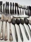 Vtg Silverware Silver Plate   Stainless Mixed Lot Of 51 Pieces 