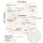 Stickgoo Peel   Stick Backsplash Tile Kitchen Bathroom Calacatta Gold Marble Pvc