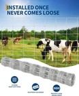 Farm Fence 4ft X 328ft 5ft X 164ft 6ft X 328ft Galvanized Cattle Animal Protect