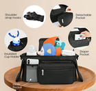 Universal Baby Stroller Organizer Insulated Cup Holder Phone Pocket Strap