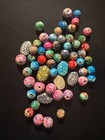 100 Grams Glass Beads -  b1228  Crackled Colors And Shapes