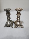 Vintage Pair Silver Plated Candlesticks Ornate Baroque Candle Holders Home Decor
