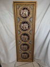 Vintage Burmese Kalaga Elephant Tapestry Framed Beaded Sequin Textile Art 50 