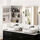 27   Mirrored Medicine Cabinet Recessed   Wall Mount Bathroom Storage Organizer