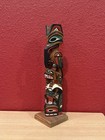 Vintage Hand-carved Wooden Northwest Coast Totem Pole Signed By Rick Williams