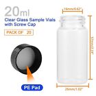 20ml Glass Vials With Caps  Small Screw Cap Glass Bottles  Clear Bottle Conta   