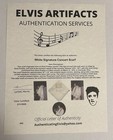 Elvis Presley White Authentic Concert Scarf 34   x34    With Ticket And Button Loa