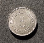 Peru-1879-5 Centavos-nice Grade Provisional Coinage-chile Guano War -km 197 Kho