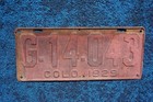 1929 Colorado Guest   Visitor License Plate