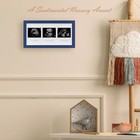 Ultrasound Picture Frame - Triple Sonogram For Mom To Be   Blue1 