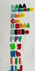 Lot Of Magnetic Plastic Alphabet Letters Mixed Colors   Sizes 90 Pcs