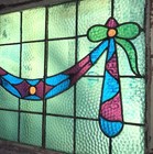 Early 20th Century Transom Window 63  X 23 