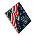 Vintage Winter Olympics Team Usa Lapel Hat Pin Souvenir American Flag Gift