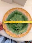 Etruscan Majolica Plate Maple Leaf On Basketweave 1800s Ghs