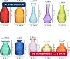 Eleganttime Bud Vases For Flowers glass Colored Bud Vase In Bulk Set Of 10 small