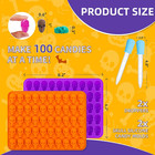 3d Skull Silicone Candy Molds  100 Cavity Pack With Droppers For Halloween