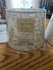 Set Of 3 Toile Floral Stitched Lamp Shade Off White   Gray Drum 7 In