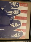 Kiss Retro Rare Poster With Sleek Red And White Stripes   Sent To Record Stores