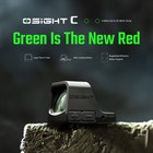 Osight C Green Dot Open Reflex Optic With Replaceable Side-loading Battery 