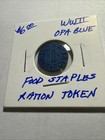 Wwii Opa Blue Point Food Staples Ration Token  0129