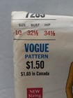Vogue Sewing Pattern  7263 Sz 10 Misses One-piece Dress -uncut Ff-