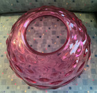 Bullseye Cranberry Parlor Dome Lamp Shade 1800   s 14 Inch Nice 