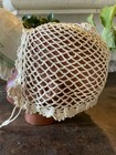 Antique Crocheted Lace Baby Bonnet - Early 20th Century