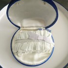 Vintage 1950s 1960s Bridal Wedding Garter Original Blue Velvet Case
