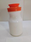 Vintage 1960 s Maxwell House Coffee Canister Milk Glass Orange Plastic Lid
