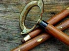 Walking Wooden Stick Antique Cane Nautical Brass Vintage Handle Christmas Gift