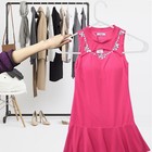 100 Pack Plastic Hangers Standard Thick Clothes Hangers With Double Hooks White 