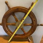 18 Inch Ship Steering Ship s Wheel Wooden Antique Teak Brass Nautical Pirate