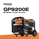 Generac Gp9200e   Portable Generator   22 Hrs Odometer   Fuel Only